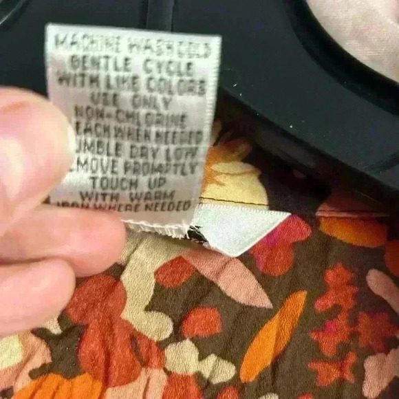 Vintage paisley blouse scarf tie neck sheer patterned top Allison taylor L NWT - Picture 9 of 11